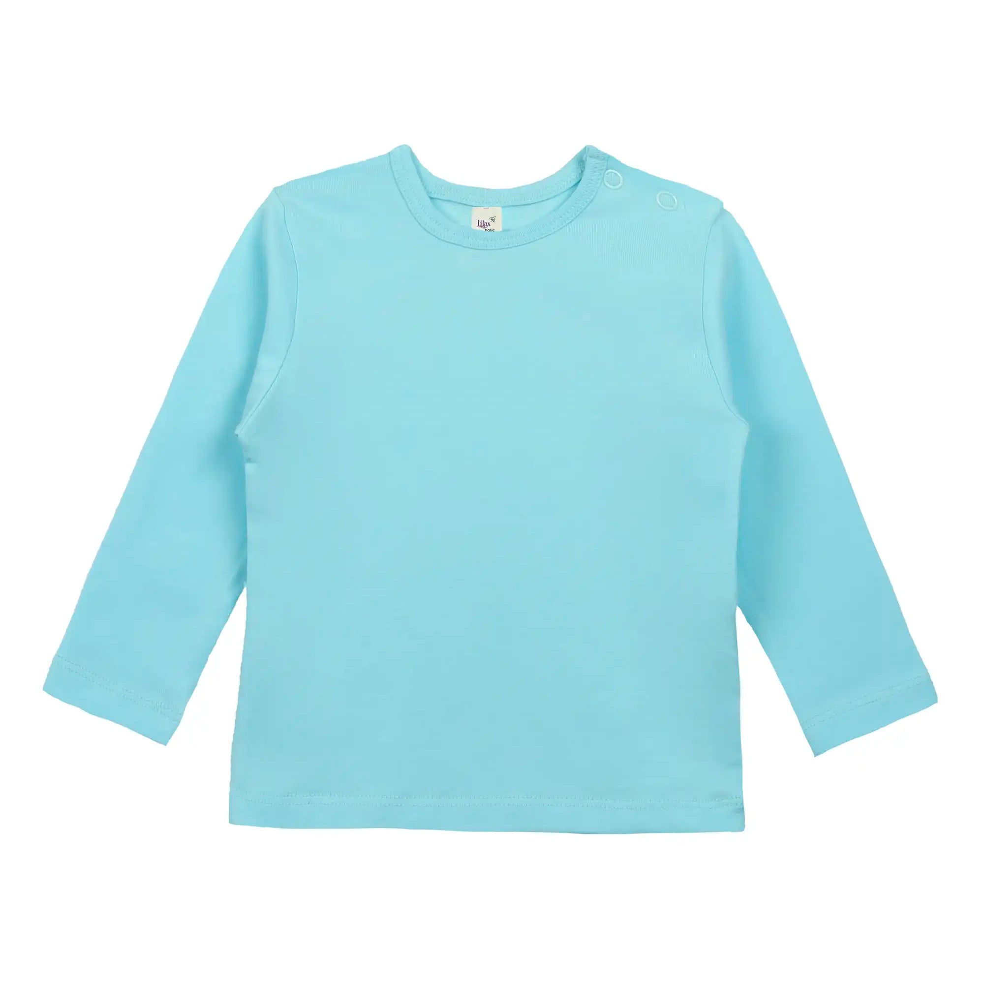 Baby Girls' Basic Long Sleeve Round Neck T-Shirt
