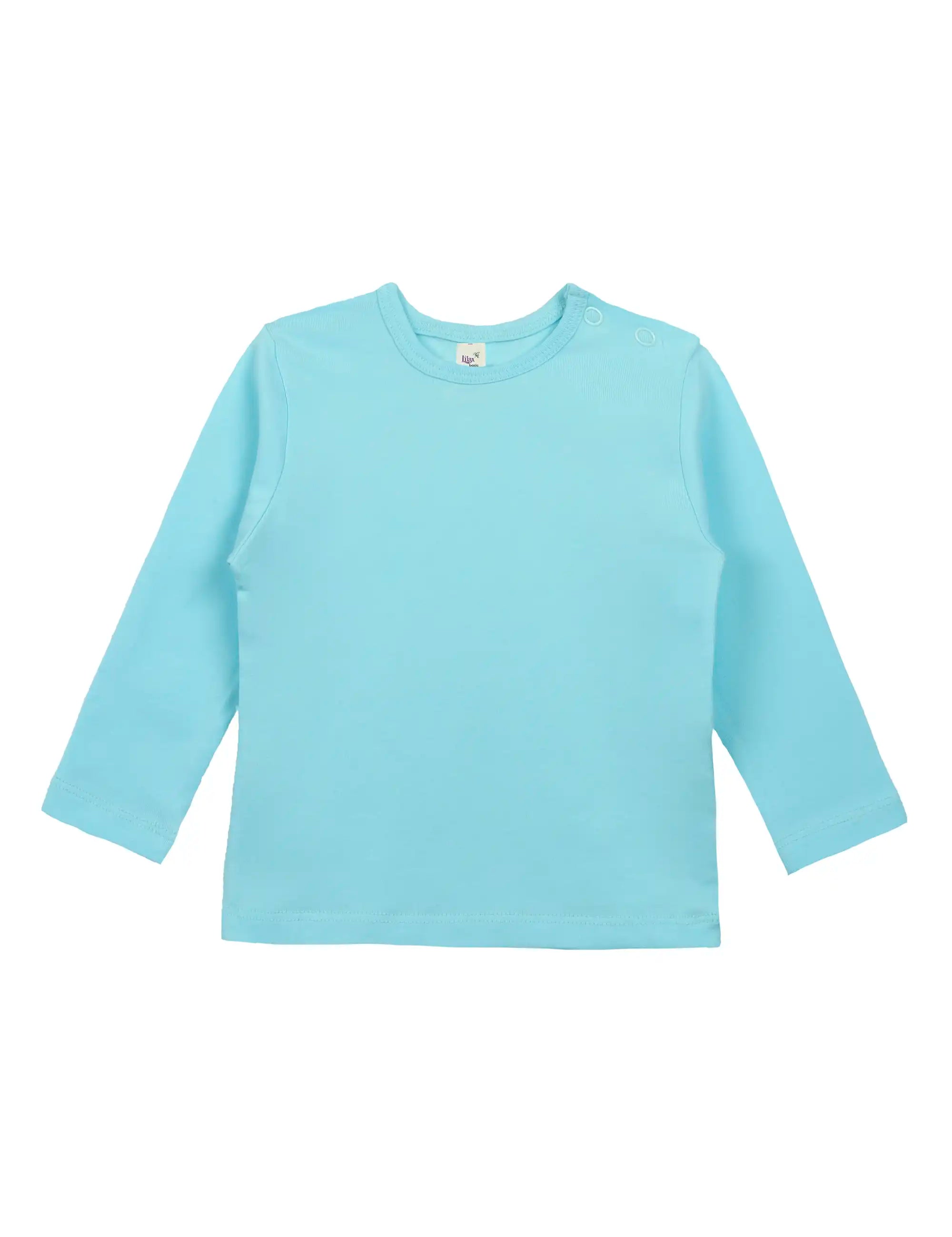 Baby Girls' Basic Long Sleeve Round Neck T-Shirt