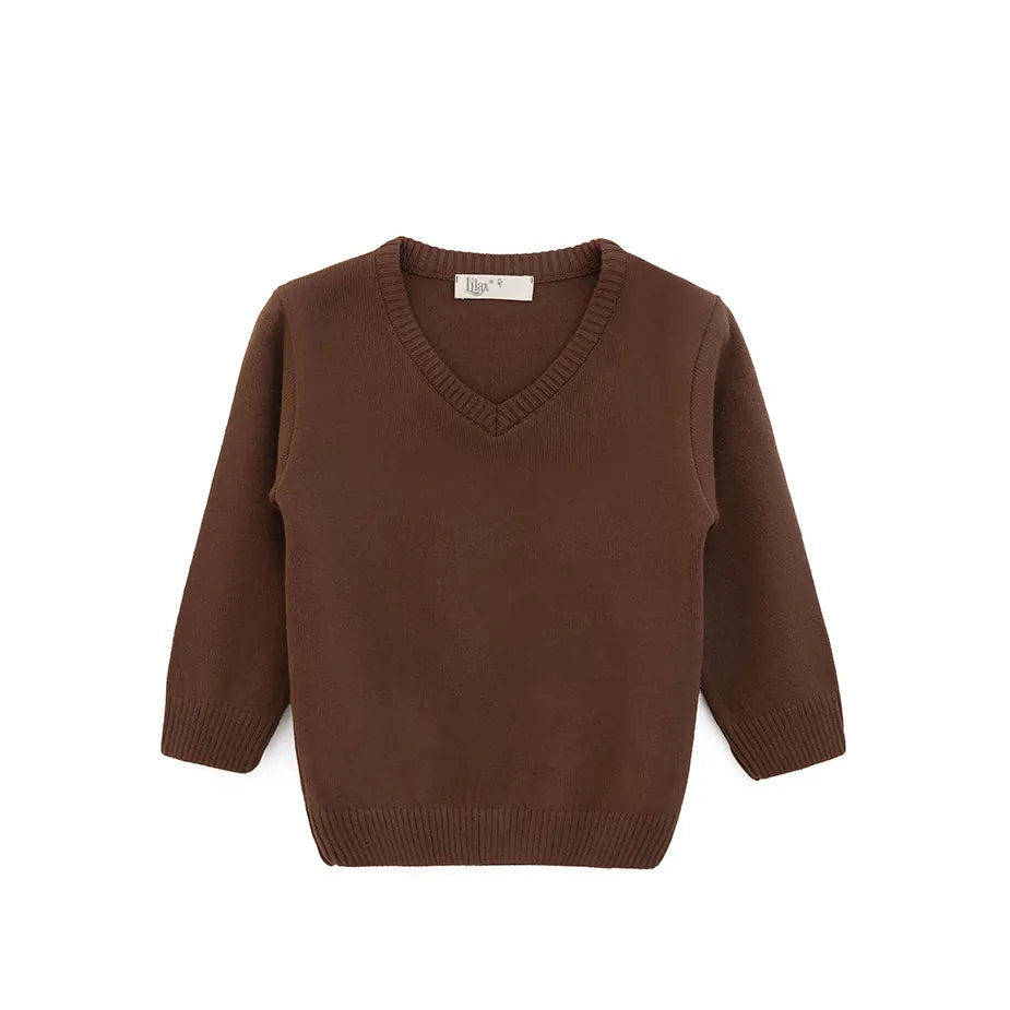 Toddler & Little Boys Classic V-Neck Knit Sweater
