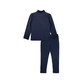 Big Girls Cotton Basic Mock-Neck Shirt & Leggings Set