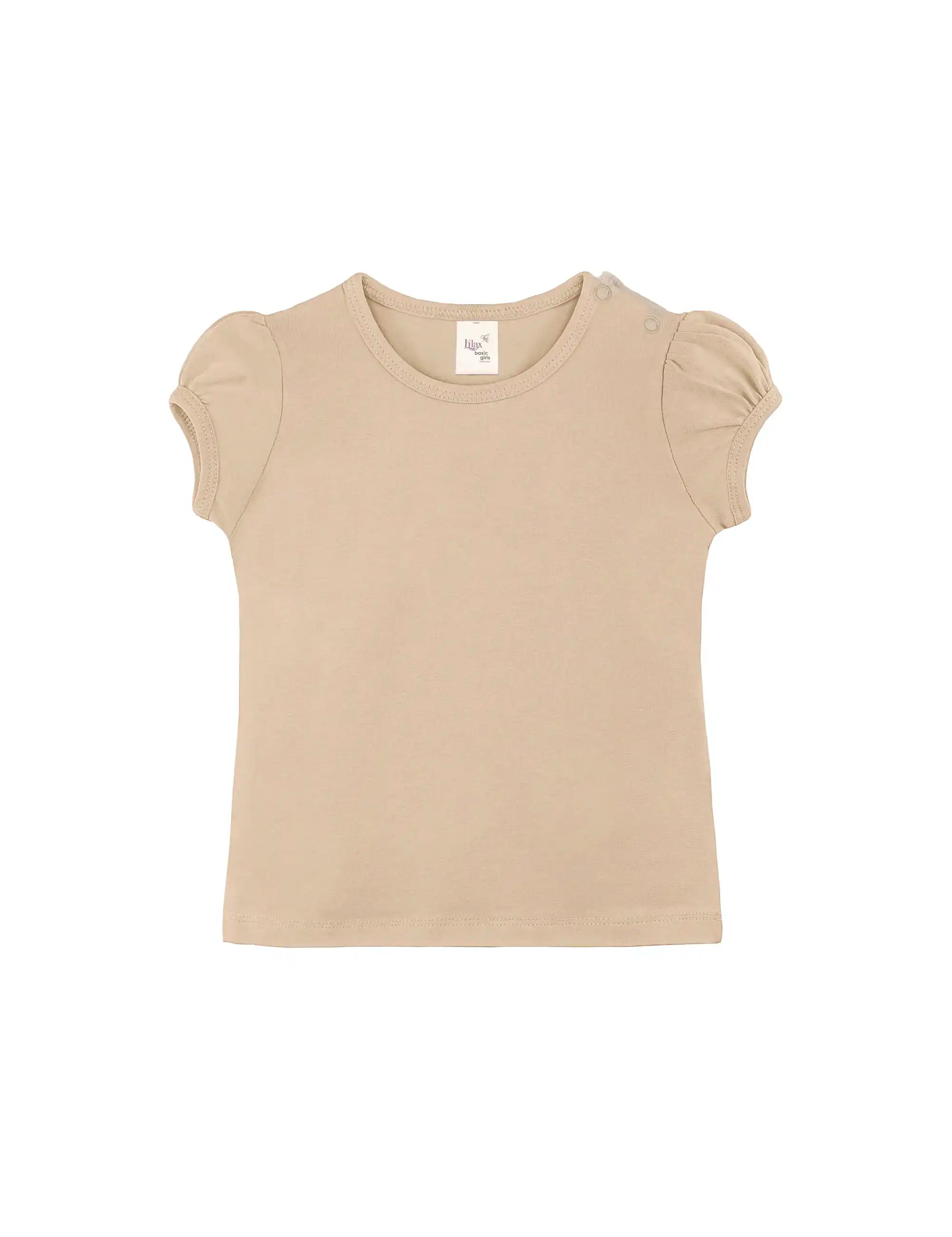 Baby Girls' Basic T-Shirt Short Sleeve Crewneck Tee