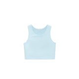 Girls' Double Lined Sleeveless Basic Crop Tank Top