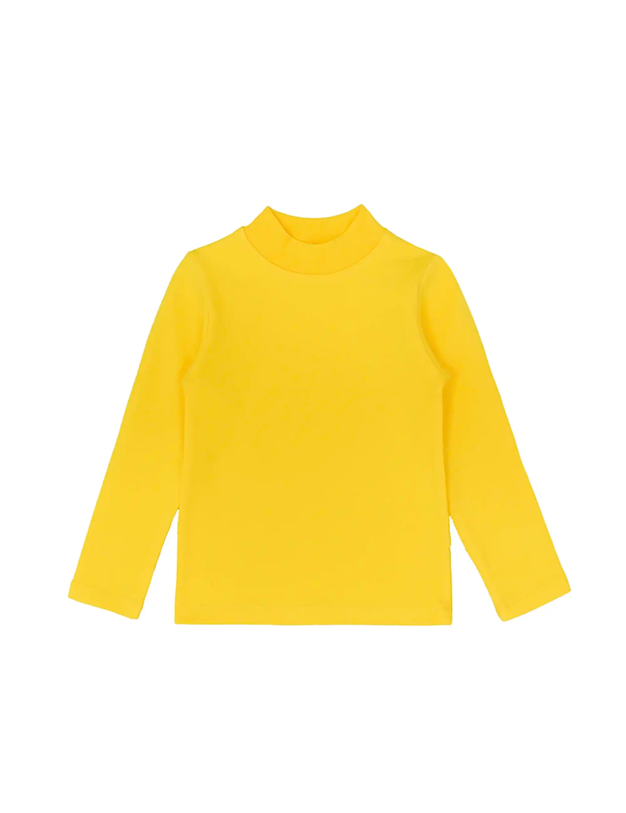 Girls' Basic Mock Turtleneck Long Sleeve Cotton Solid T-Shirt