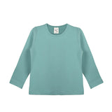 Little Girls Cotton Long Sleeve Basic Crewneck T-Shirt