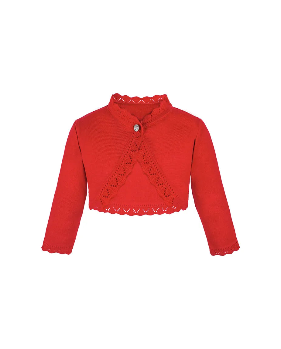 Baby Knit Button Detailed Bolero Cardigan