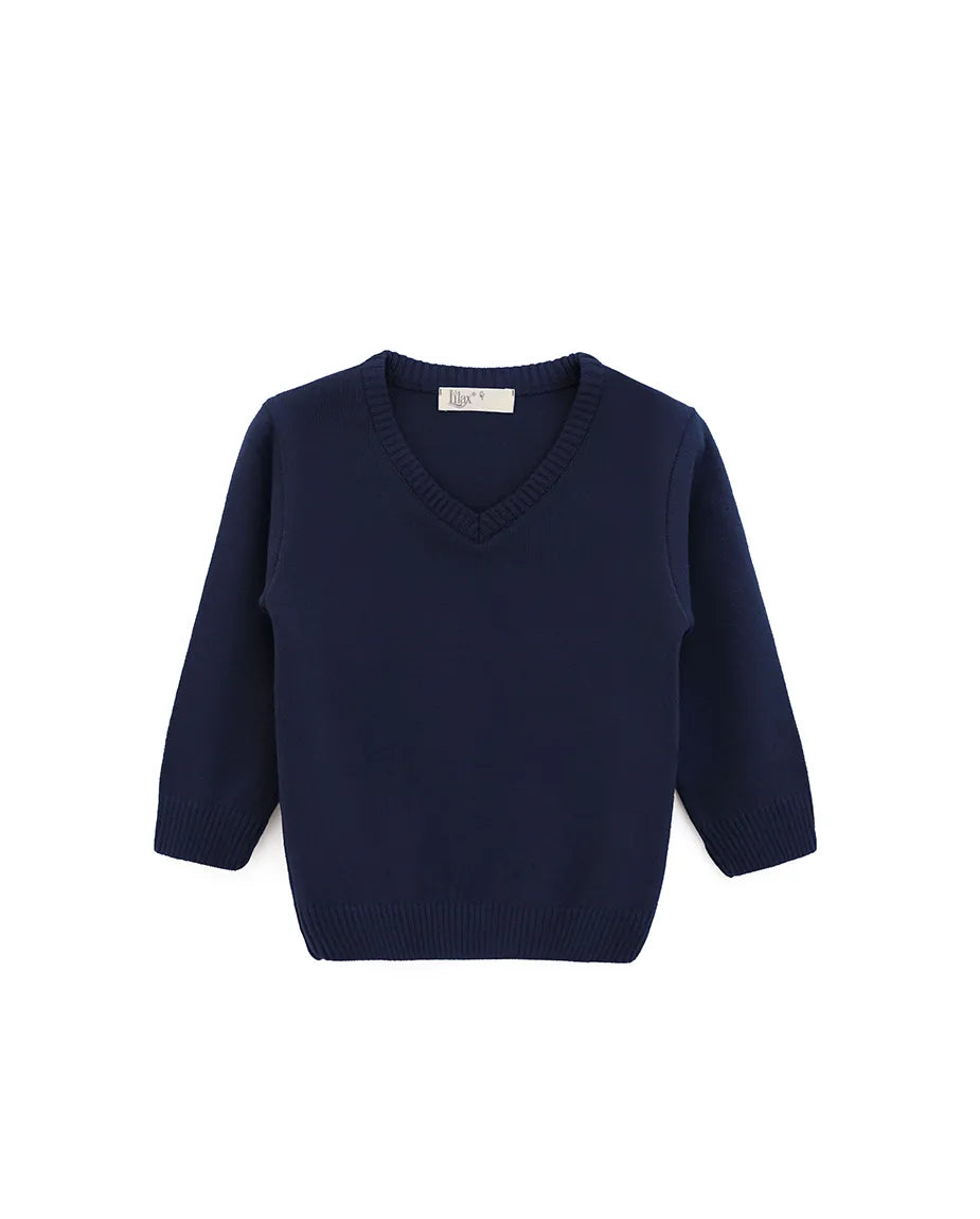Toddler & Little Boys Classic V-Neck Knit Sweater