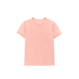 Girls' Basic Short Sleeve Round Neck Cotton T-Shirt