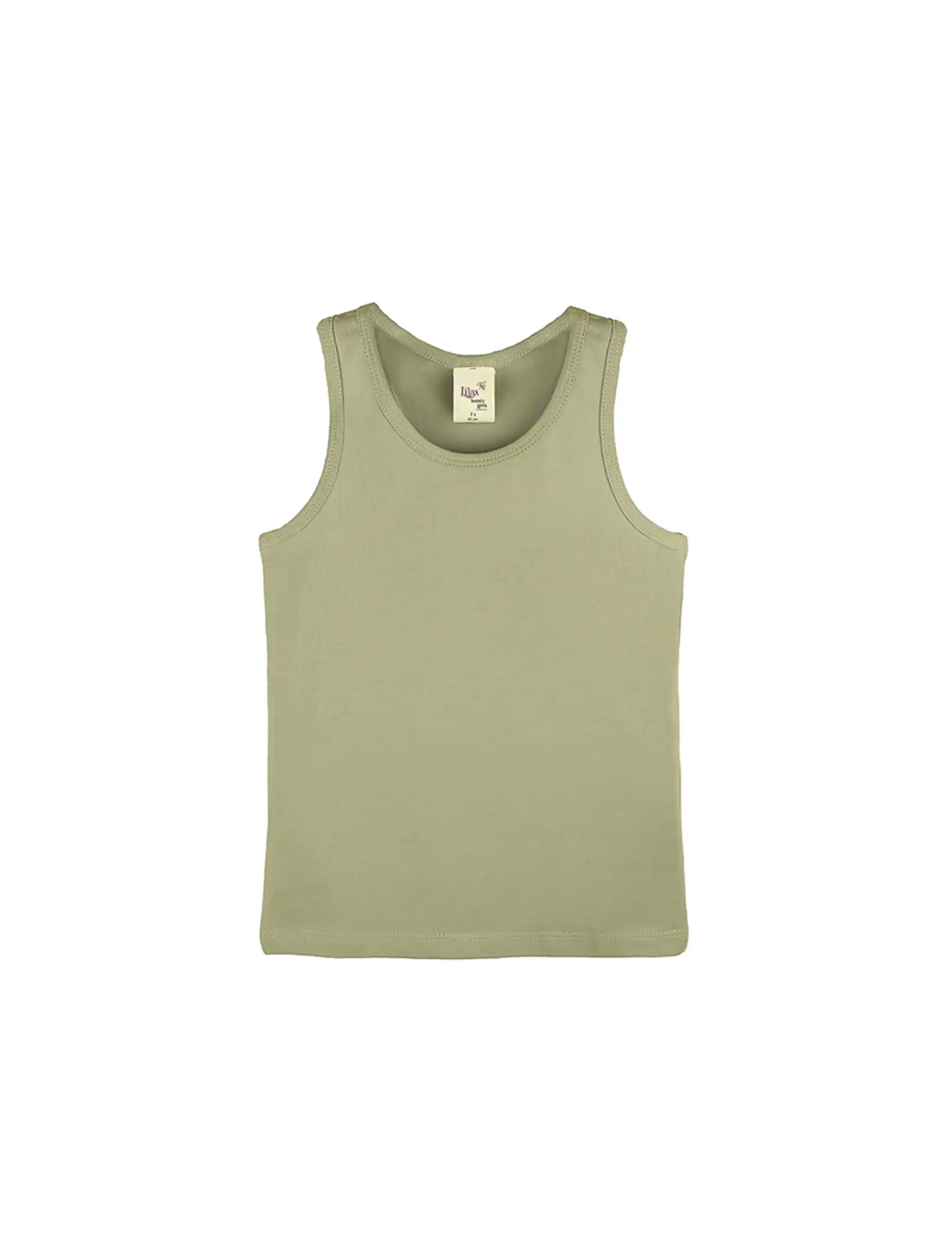 Girls' Soft Solid Cotton Blend Racerback Tank Top