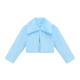 Girls Faux Fur Shrug Jacket Tied Ribbon Cozy Bolero