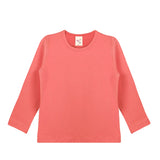 Little Girls Cotton Long Sleeve Basic Crewneck T-Shirt
