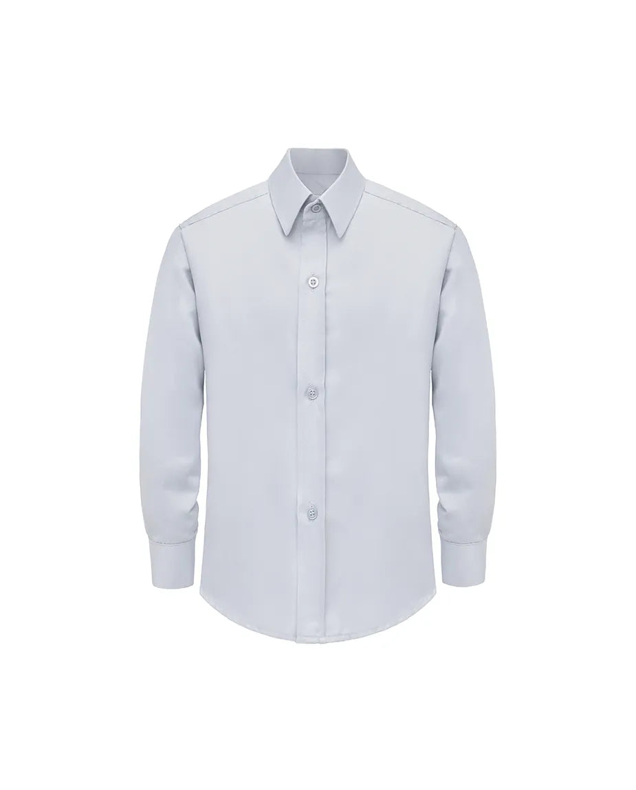 Boys' Button Down Shirt Solid Long Sleeve Dress Shirt