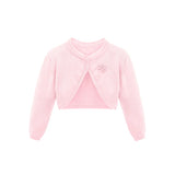 Baby Flower Detailed Buttoned Bolero Cardigan