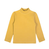 Toddler Cotton Long Sleeve Basic Mock-Neck T-Shirt