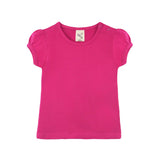 Baby Girls' Basic T-Shirt Short Sleeve Crewneck Tee