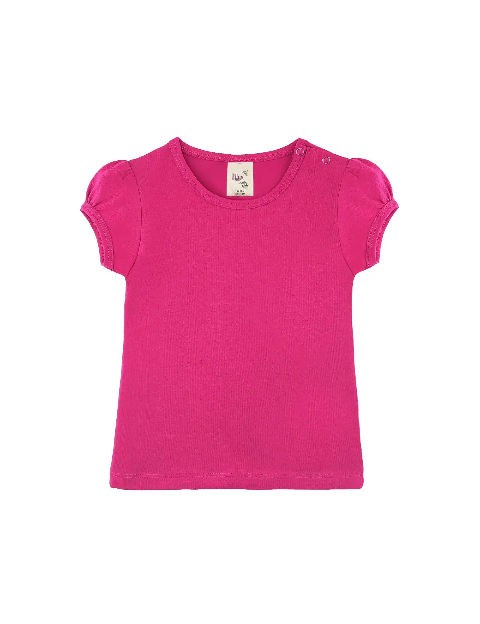 Baby Girls' Basic T-Shirt Short Sleeve Crewneck Tee