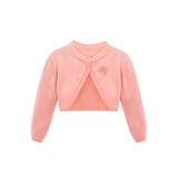 Baby Flower Detailed Buttoned Bolero Cardigan