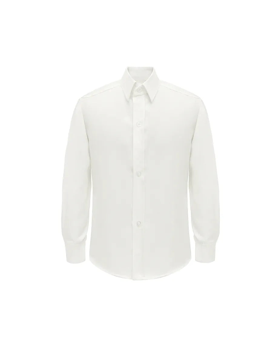 Boys' Button Down Shirt Solid Long Sleeve Dress Shirt