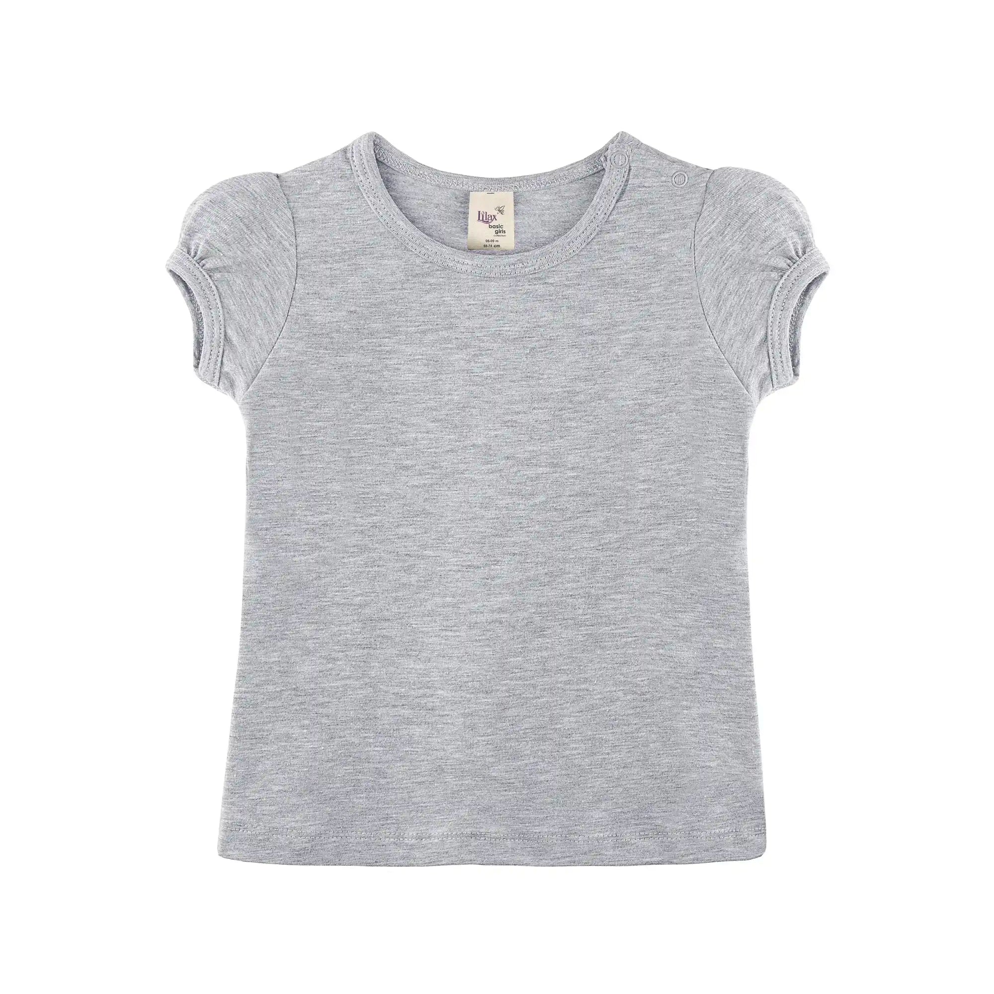 Baby Girls' Basic T-Shirt Short Sleeve Crewneck Tee