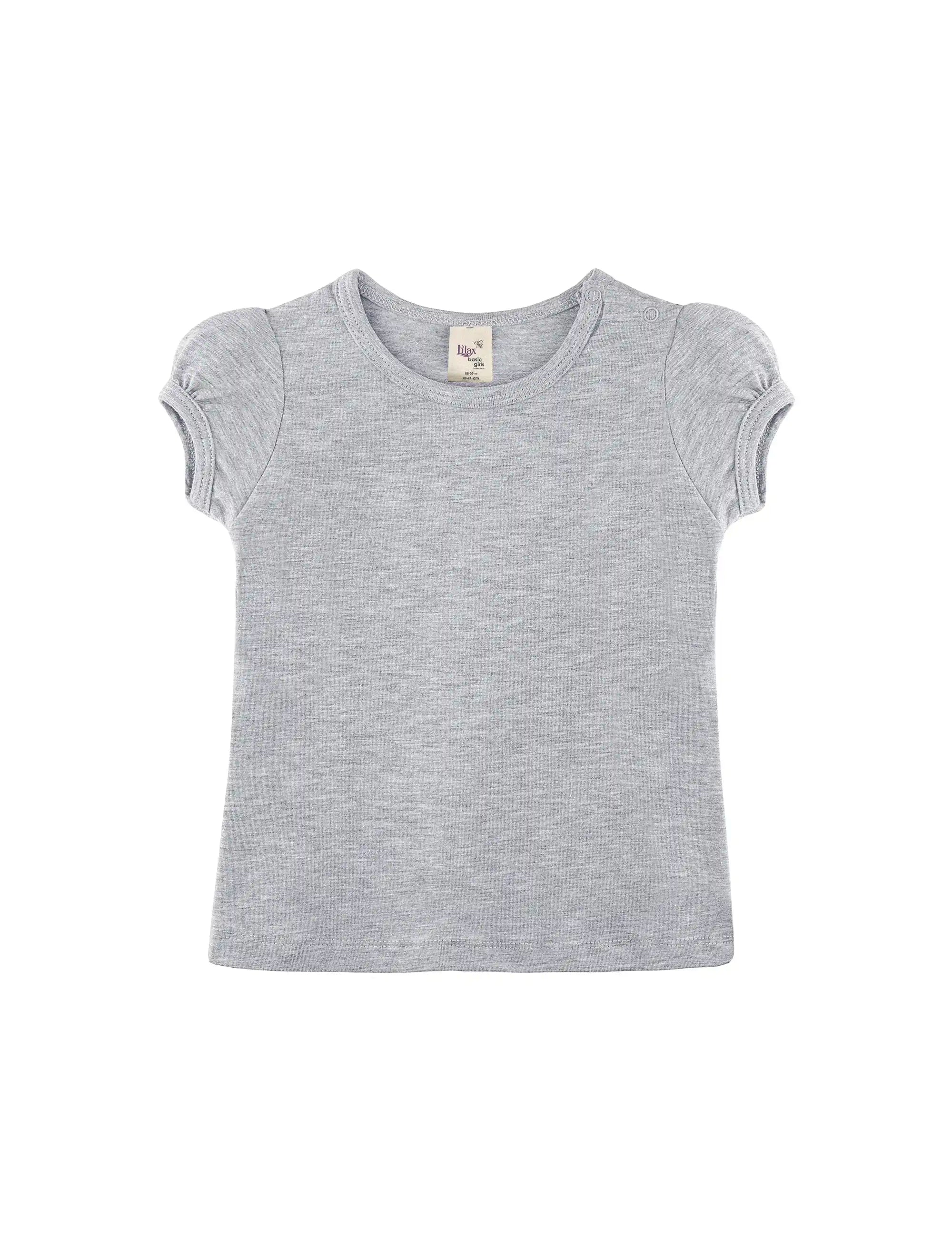 Baby Girls' Basic T-Shirt Short Sleeve Crewneck Tee