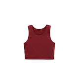 Girls' Double Lined Sleeveless Basic Crop Tank Top