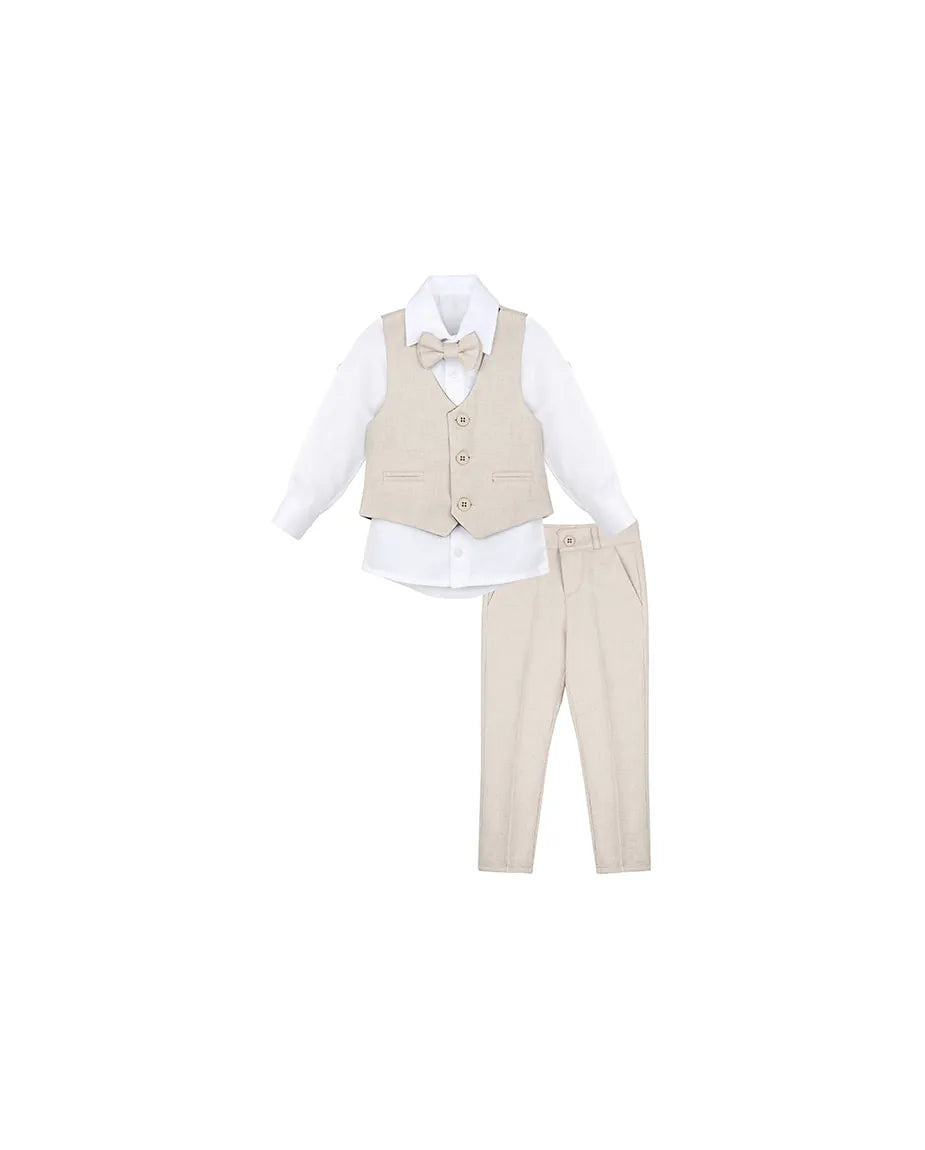 Toddler 4-Piece Textured Formal Suit Set