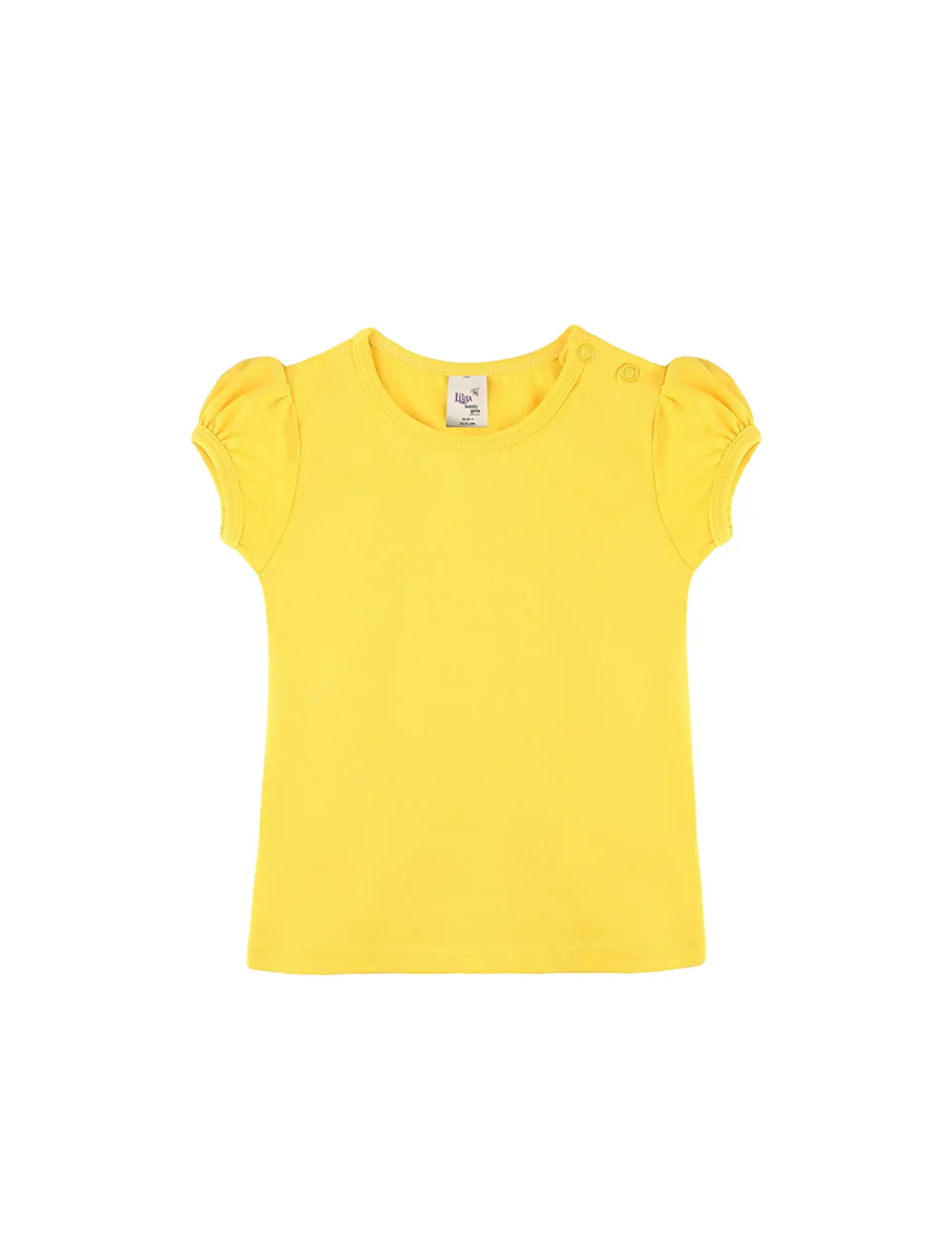 Baby Girls' Basic T-Shirt Short Sleeve Crewneck Tee