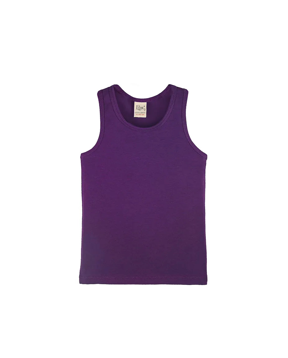 Girls' Soft Solid Cotton Blend Racerback Tank Top / 8 to 10 Years