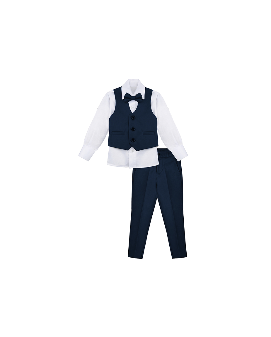 Boys 4-Piece Slim Fit Suit Set