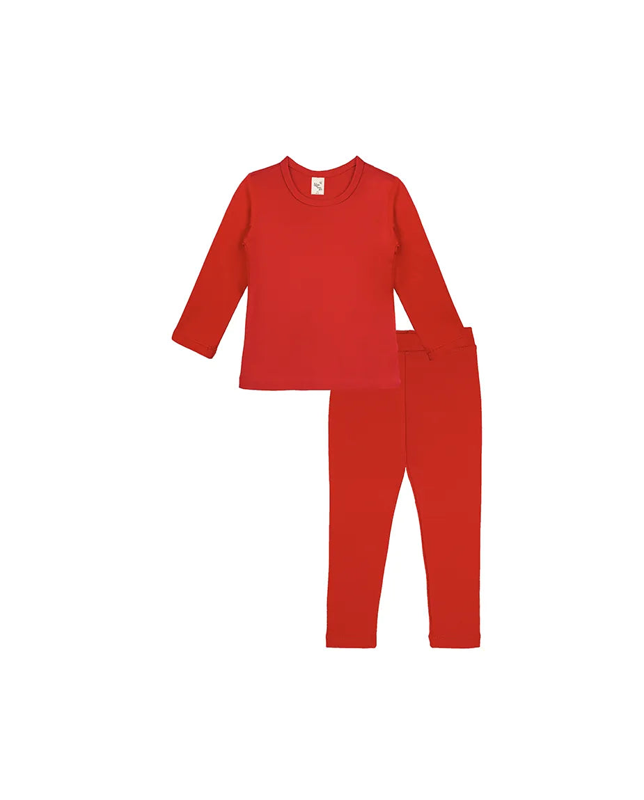 Big Girls Cotton Crewneck Basic T-Shirt & Leggings Set