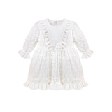 Toddler Lace & Ruffle Detailed Flower Girl Dress