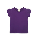 Baby Cotton Puff Sleeve Basic Crewneck T-Shirt