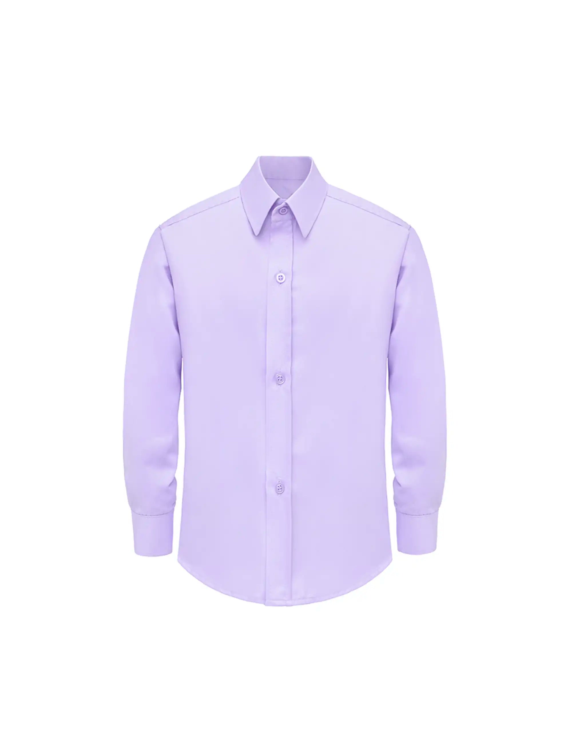 Boys' Button Down Shirt Solid Long Sleeve Dress Shirt