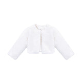 Girls Cozy Long Sleeve Crew Neck Dress Coat