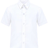 Lilax Boys Classic Short Sleeve Button Down Casual Solid Dress Shirt