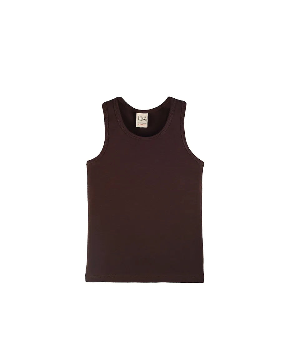 Little Girls Cotton Basic Racerback Tanktop