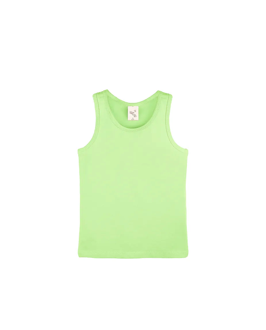 Little Girls Cotton Basic Racerback Tanktop