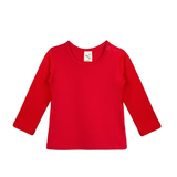 Baby Cotton Long Sleeve Basic Crewneck T-Shirt