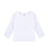 Baby Cotton Long Sleeve Basic Crewneck T-Shirt