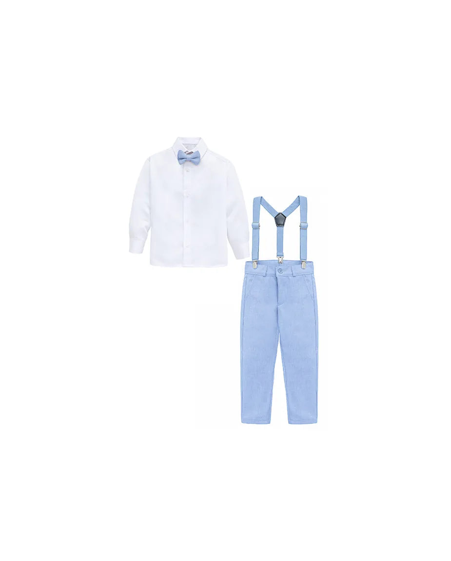 Boys Formal Slim Fit 4 Piece Pant Set