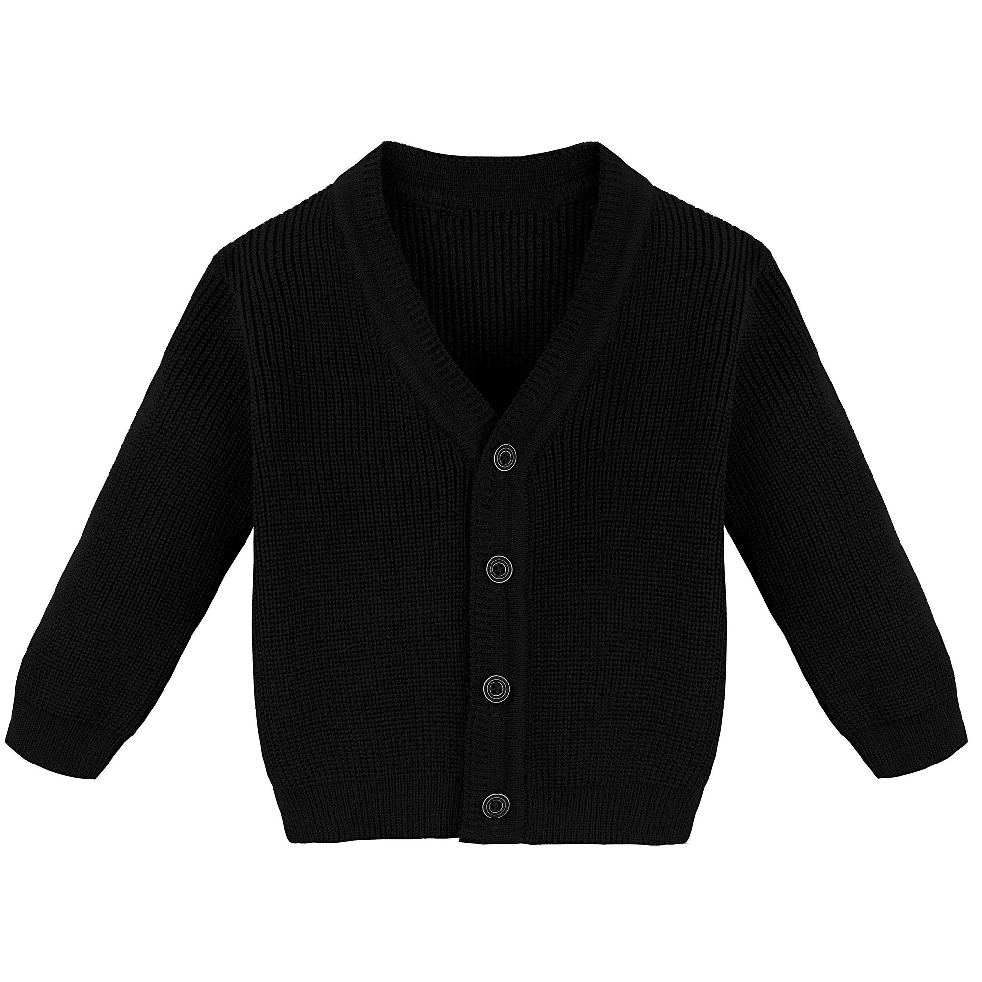 Boys' ribbed knit v-neck four buttoned cardigan; perfect for baby boy clothes & christmas gift ideas