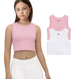 Girls 2-Pack Basic Cropped Tank Top