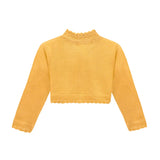 Little Girls' Knit Long Sleeve Button Closure Bolero Cardigan Shrug