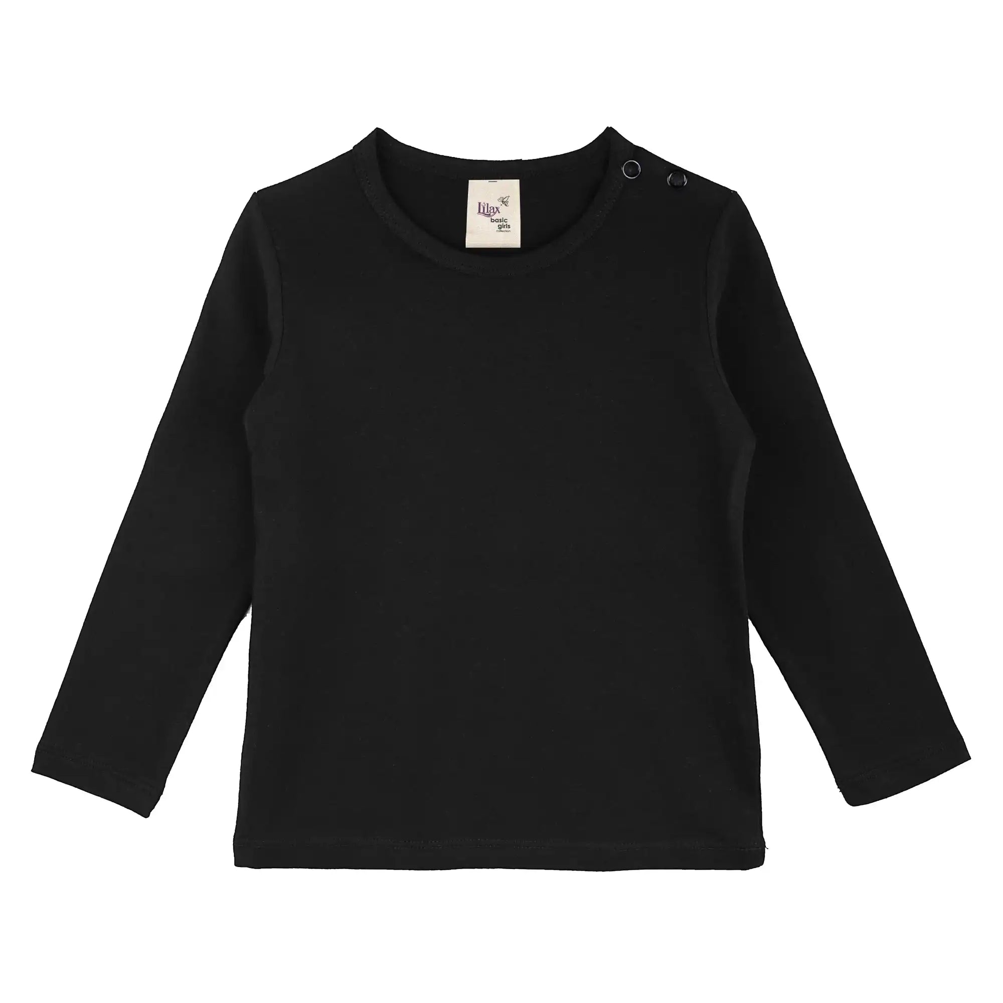 Baby Girls' Basic Long Sleeve Round Neck T-Shirt