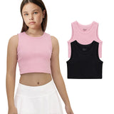Girls 2-Pack Basic Cropped Tank Top