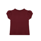 Girls' Basic Cotton T-Shirt  Short Puff Sleeve Crewneck / Toddler