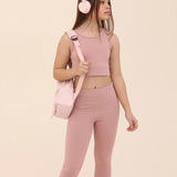Girls Athletic Crop Top & Legging Set