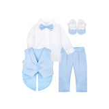 Newborn 4-Piece Tuxedo Suit Set