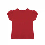 Girls' Basic Cotton T-Shirt  Short Puff Sleeve Crewneck / Toddler