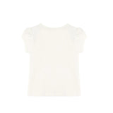 Girls' Basic Cotton T-Shirt  Short Puff Sleeve Crewneck / Toddler