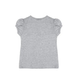 Baby Cotton Puff Sleeve Basic Crewneck T-Shirt